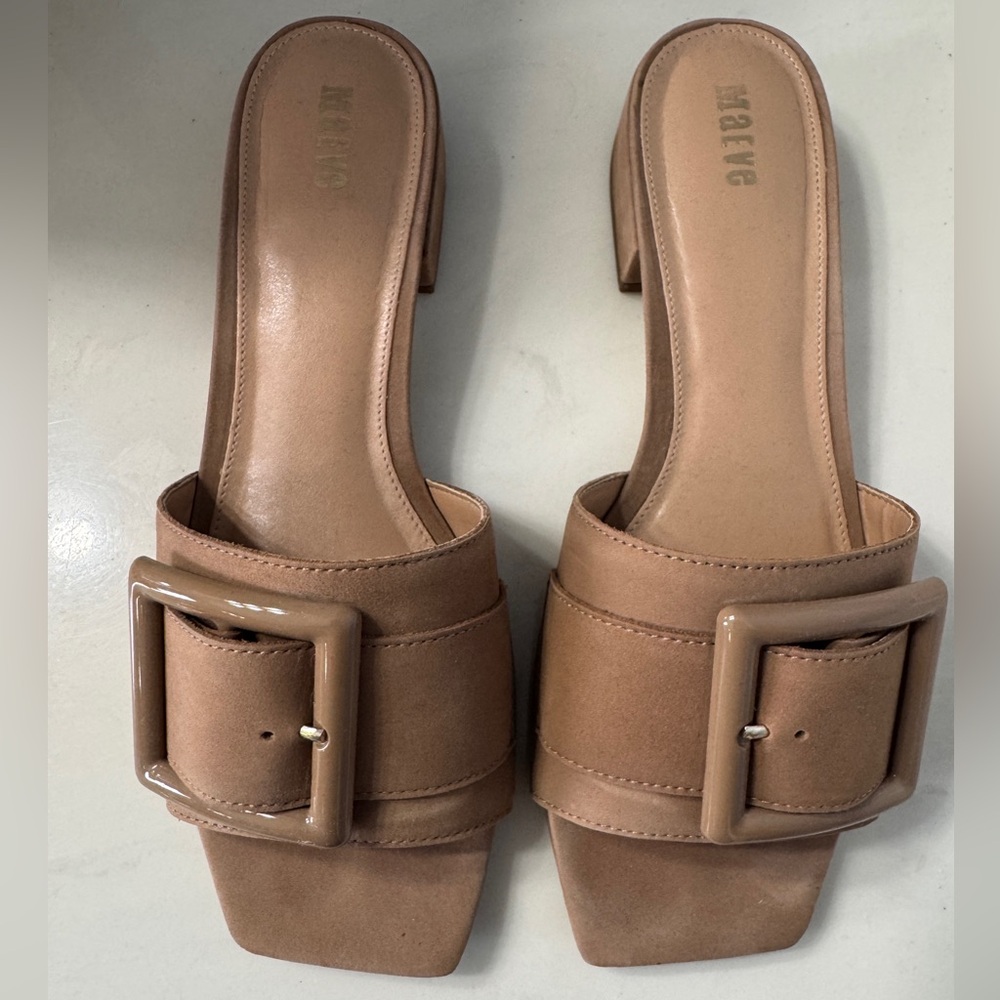 Anthropologie Maeve Tan Buckle Women's Sandals - Picture 3 of 6
